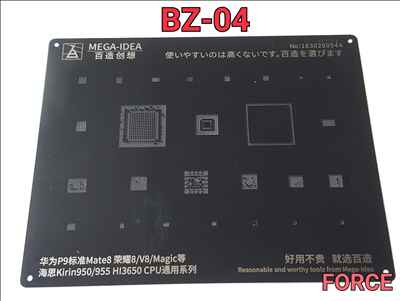  BZ04  Black Stencil 