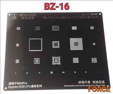  BZ16  Black Stencil 